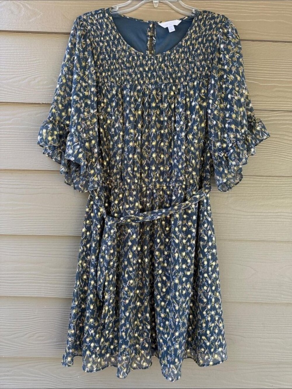 Conrad Green Gold Chiffon Polyester